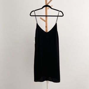 Aritzia Wilfred Free Black Slip Dress Size L New